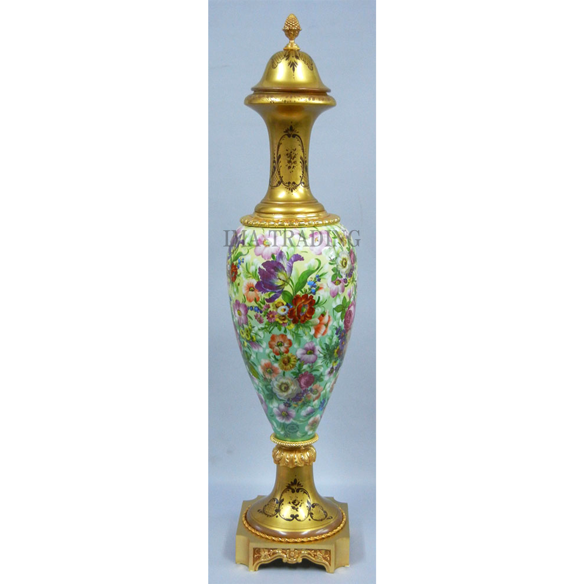 イタリア製 磁器花瓶【L5-729O】
