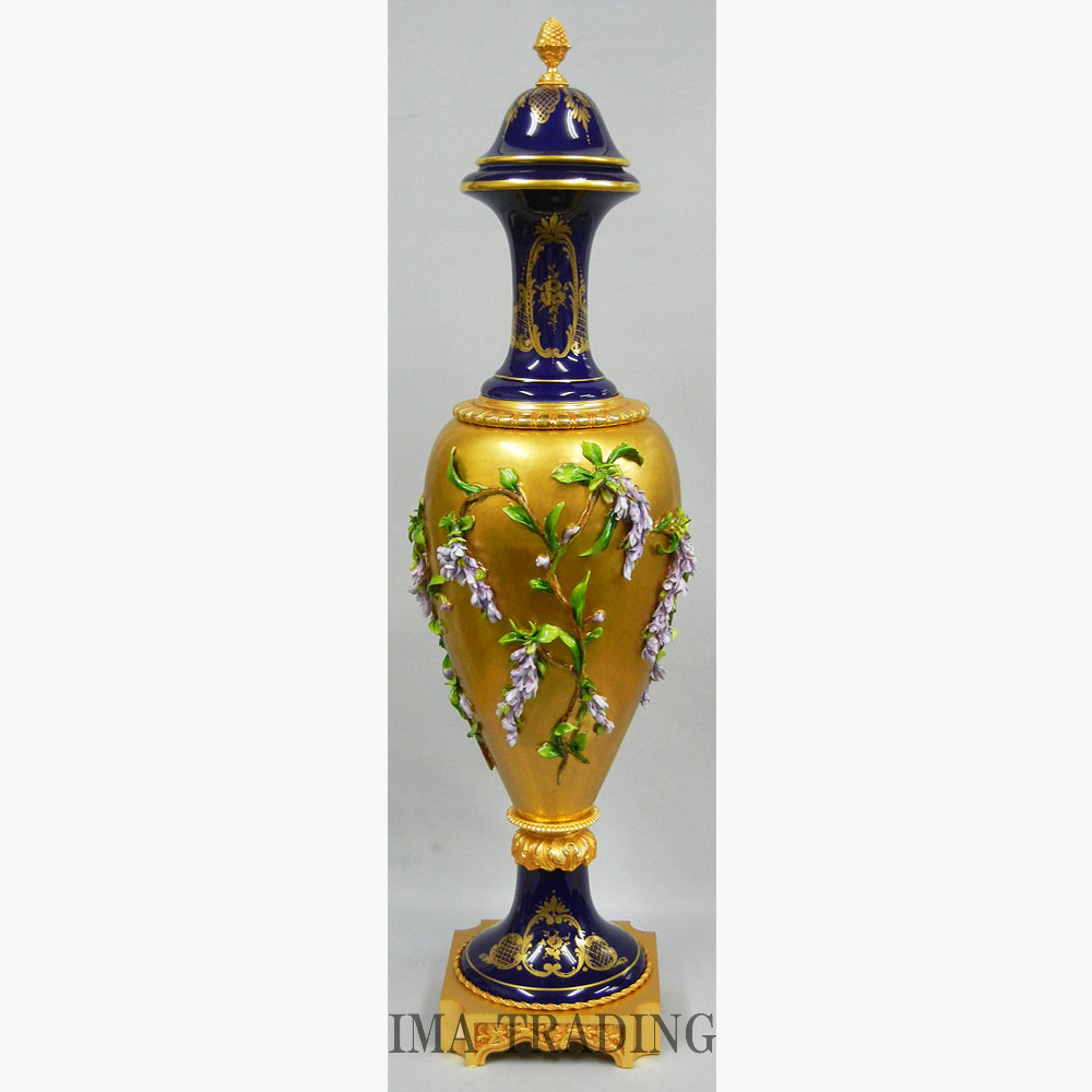 イタリア製 磁器花瓶【L5-769】